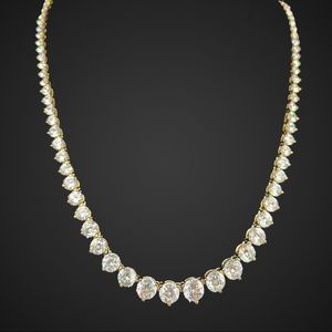 Gold Toned Cubic Zirconia Necklace